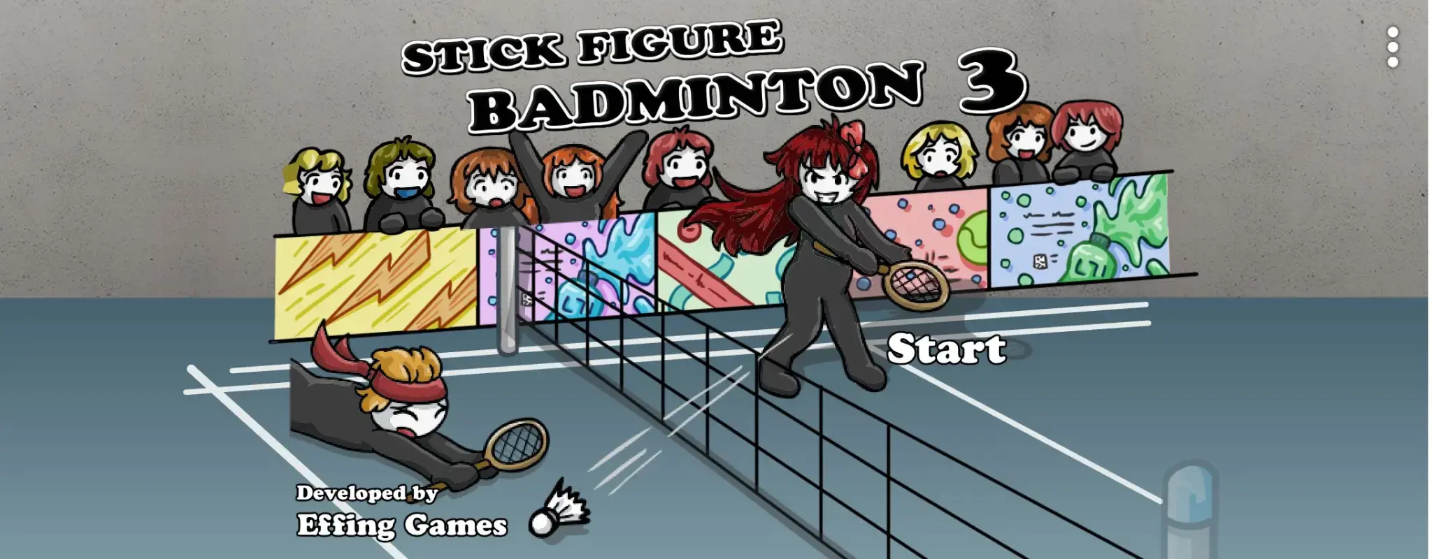 Stick Figure Badminton 3