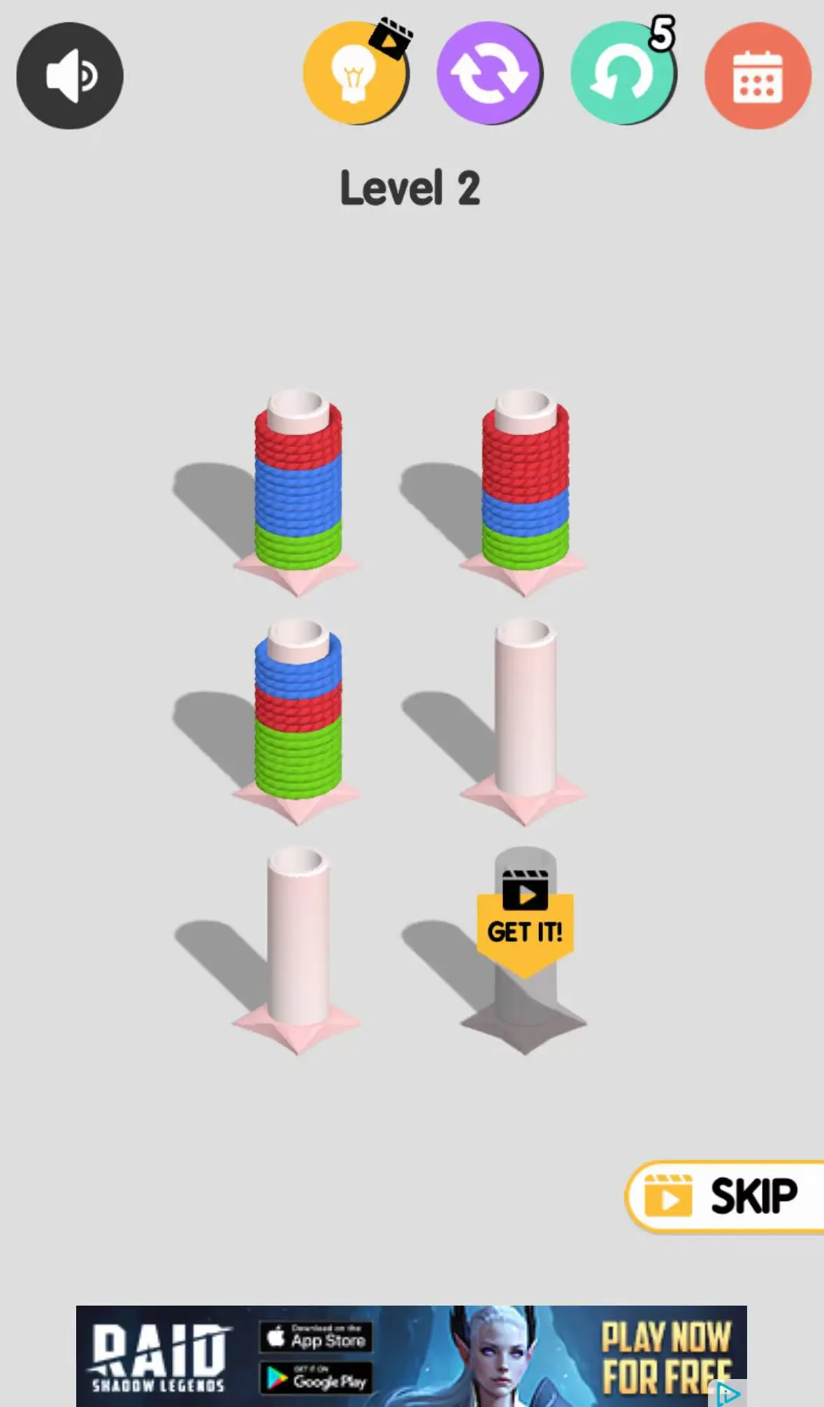 Rope Color Sort 3D