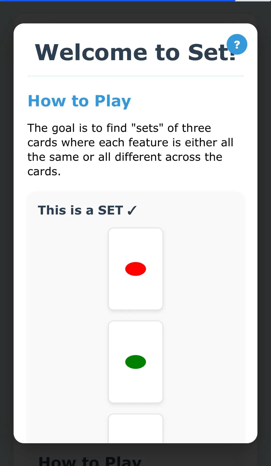 Set Card